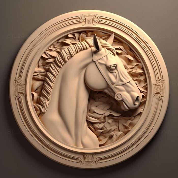 Природа и животные (Лошадь 1, NATURE_6501) 3D модель для ЧПУ станка